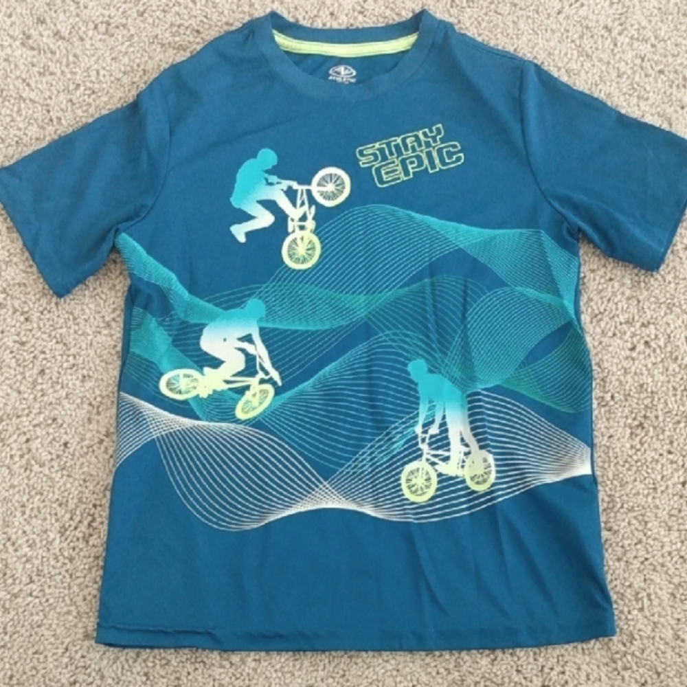 Stay Epic Blue Boys' Graphic Bike Tee